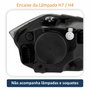 Par de Farol Vw Polo 2018 Até 2022 Máscara Negra Com Friso Preto