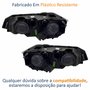 Par de Farol Vw Polo Virtus 2018 Até 2022 Original Arteb Máscara Negra Com Friso Cromado