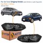 Par de Farol Vw Polo Virtus 2018 Até 2022 Original Arteb Máscara Negra Com Friso Preto