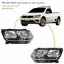 Par de Farol Vw Saveiro G7 2016 Até 2022 Foco Duplo