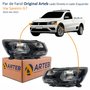 Par de Farol Vw Saveiro G7 2016 Até 2022 Original Arteb