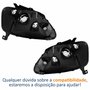 Par de Farol Vw Spacefox 2005 Até 2009 Máscara Cromada