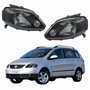 Par de Farol Vw Spacefox 2005 Até 2009 Máscara Negra