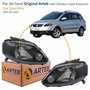 Par de Farol Vw Spacefox 2005 Até 2009 Original Arteb Máscara Negra