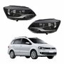 Par de Farol Vw Spacefox 2011 Até 2014 Máscara Negra
