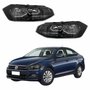 Par de Farol Vw Virtus 2018 Até 2022 Original Arteb Máscara Negra Com Friso Preto