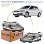 Par de Farol Vw Voyage G5 2008 Até 2012 Original Arteb Máscara Cromada