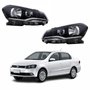 Par de Farol Vw Voyage G6 2013 Até 2016 Foco Duplo Máscara Negra