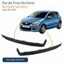 Par de Friso Do Farol Renault Sandero 2014 Até 2019
