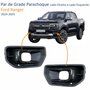 Par de Grade Parachoque Ford Ranger 2024 2025 Com Furo Com Moldura Preta