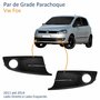Par de Grade Parachoque Vw Fox 2011 Até 2014 Com Furo Com Friso Cromado