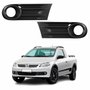 Par de Grade Parachoque Vw Saveiro G5 2010 Até 2013 Com Furo Preta