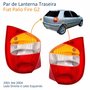Par de Lanterna Fiat Palio G2 2001 Até 2004 Tricolor Carcaça Vermelha