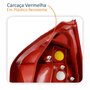 Par de Lanterna Fiat Palio G2 2001 Até 2004 Tricolor Carcaça Vermelha