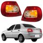 Par de Lanterna Traseira Fiat Siena G3 2004 Até 2007 Canto Âmbar