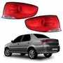 Par Lanterna Traseira Fiat Siena G4 2008 Até 2013 Canto Bicolor