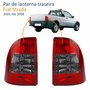Par de Lanterna Traseira Fiat Strada Sapão 2005 Até 2008 Fumê