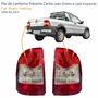 Par de Lanterna Traseira Fiat Strada Trekking 2009 Até 2013 Bicolor Canto