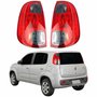 Par de Lanterna Traseira Fiat Uno Vivace 2011 Até 2014 Original Arteb Fumê
