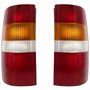 Par de Lanterna Traseira Ford Courier 1996 Até 2009 Tricolor Com Soquete
