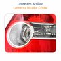 Par de Lanterna Traseira Ford Fiesta Sedan 2003 Até 2010 Bicolor Cristal