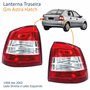 Par de Lanterna Traseira Gm Astra Hatch 1999 Até 2002 Bicolor Cristal