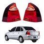 Par de Lanterna Traseira Gm Corsa Sedan 2003 Até 2012 Original Arteb Pisca Rosa