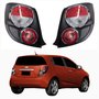 Par de Lanterna Traseira Gm Sonic Hatch 2012 Até 2016 Fumê