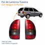 Par de Lanterna Traseira Gm Wagon 4 Portas 1996 Até 1999  Fumê