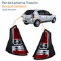 Par de Lanterna Traseira Renault Sandero 2012 Até 2014 Fumê