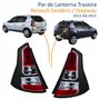 Par de Lanterna Traseira Renault Sandero Stepway 2012 Até 2014 Fumê