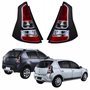 Par de Lanterna Traseira Renault Sandero Stepway 2012 Até 2014 Fumê