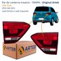 Par de Lanterna Traseira Tampa Vw Fox 2015 Até 2021 Original Arteb Fumê