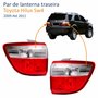 Par de Lanterna Traseira Toyota Hilux Sw4 2009 2010 2011 Canto