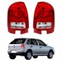 Par de Lanterna Traseira Vw Gol G4 2005 Até 2012 Carcaça Vermelha