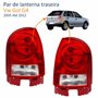 Par de Lanterna Traseira Vw Gol G4 2005 Até 2012 Carcaça Vermelha