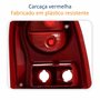 Par de Lanterna Traseira Vw Gol G4 2005 Até 2012 Carcaça Vermelha Bicolor Fumê