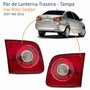 Par de Lanterna Traseira Vw Polo Sedan 2007 Até 2016 Tampa