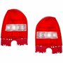 Par de Lanterna VW Gol G3 1999 Até 2005 Carcaça Vermelha Ré Cristal