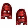 Par de Lanterna VW Gol G3 1999 Até 2005 Carcaça Vermelha Ré Cristal