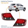Par de Lanterna VW Gol G5 2009 Até 2012 Bicolor Fumê