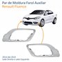 Par de Moldura Farol Auxiliar Renault Fluence 2014 Até 2019 Cromado