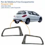 Par de Moldura Friso Escapamento Peugeot 308 2012 Até 2016 Cromado