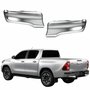 Par de Ponteira Parachoque Traseiro Toyota Hilux 2016 Até 2023 Cromado Original FPI