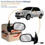 Par de Retrovisor Fiat Siena Es Attractive 2011 2012 4 Portas Com Controle METAGAL