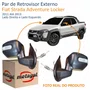 Par de Retrovisor Fiat Strada Adventure Locker 2011 Até 2013 Com Controle Com Pisca METAGAL