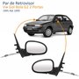 Par de Retrovisor Vw Gol Bola G2 2 Portas 1995 Até 1999 Com Controle
