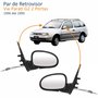 Par de Retrovisor Vw Parati G2 2 Portas 1996 Até 1999 Com Controle