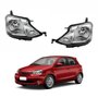 Par deFarol Toyota Etios 2012 Até 2020 Máscara Cromada Carcaça Preta