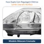 Par Farol Citroen C3 2003 Até 2012 Cromado Elétrico Com Motor